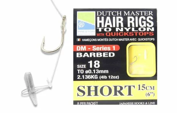 Onderlijnen Dutch Master Hair Rig - Short 6" - Preston 1 Onderlijnen Dutch Master Hair Rig - Short 6" - Preston