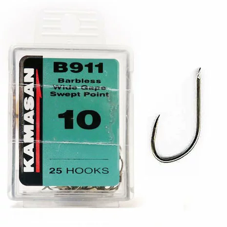Kamasan - Haken Wide Gape Spade End Barbless - B911 - Elite 1 Kamasan - Haken Wide Gape Spade End Barbless - B911 - Elite