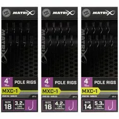 Matrix - Onderlijn MXC-1 Barbless 10cm Pole Rigs - Matrix